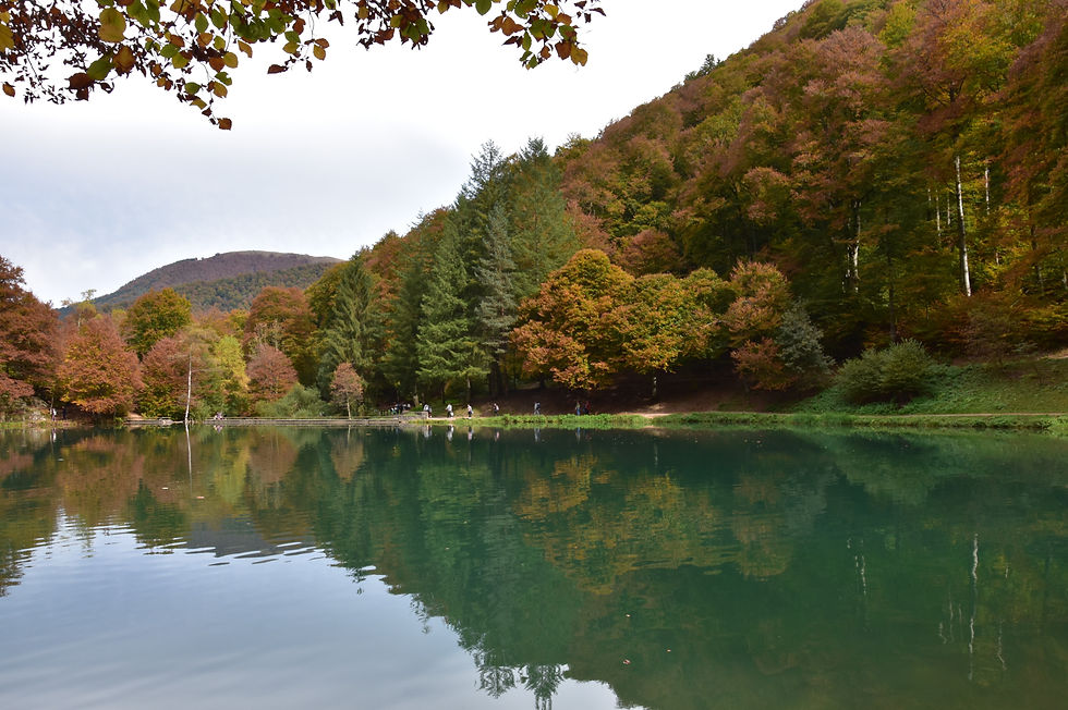 Le Lac de Bethmale en automne dans l'Ariège
