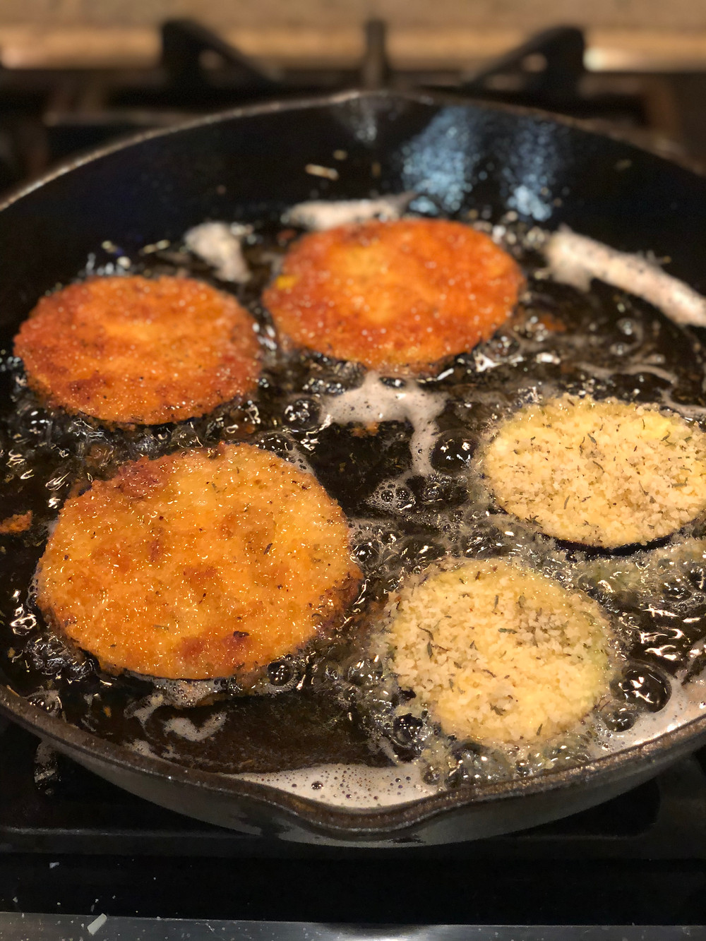 Fried Eggplant for Eggplant Parm