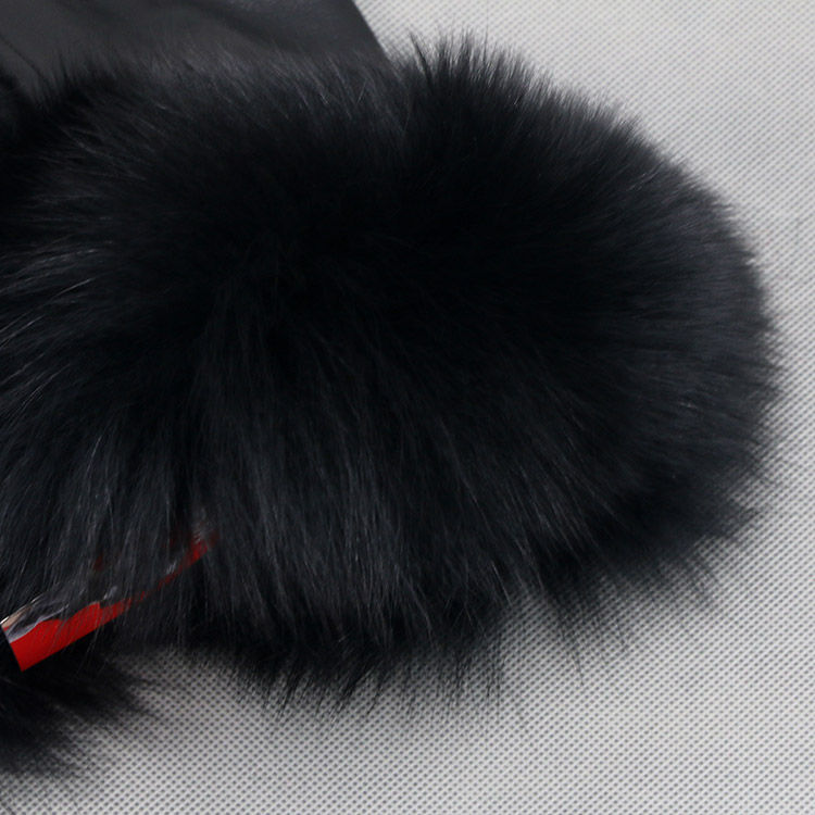 Miniatura: Genuine Leather Glove New Arrival Real Sheepskin & Fox Fur Gloves