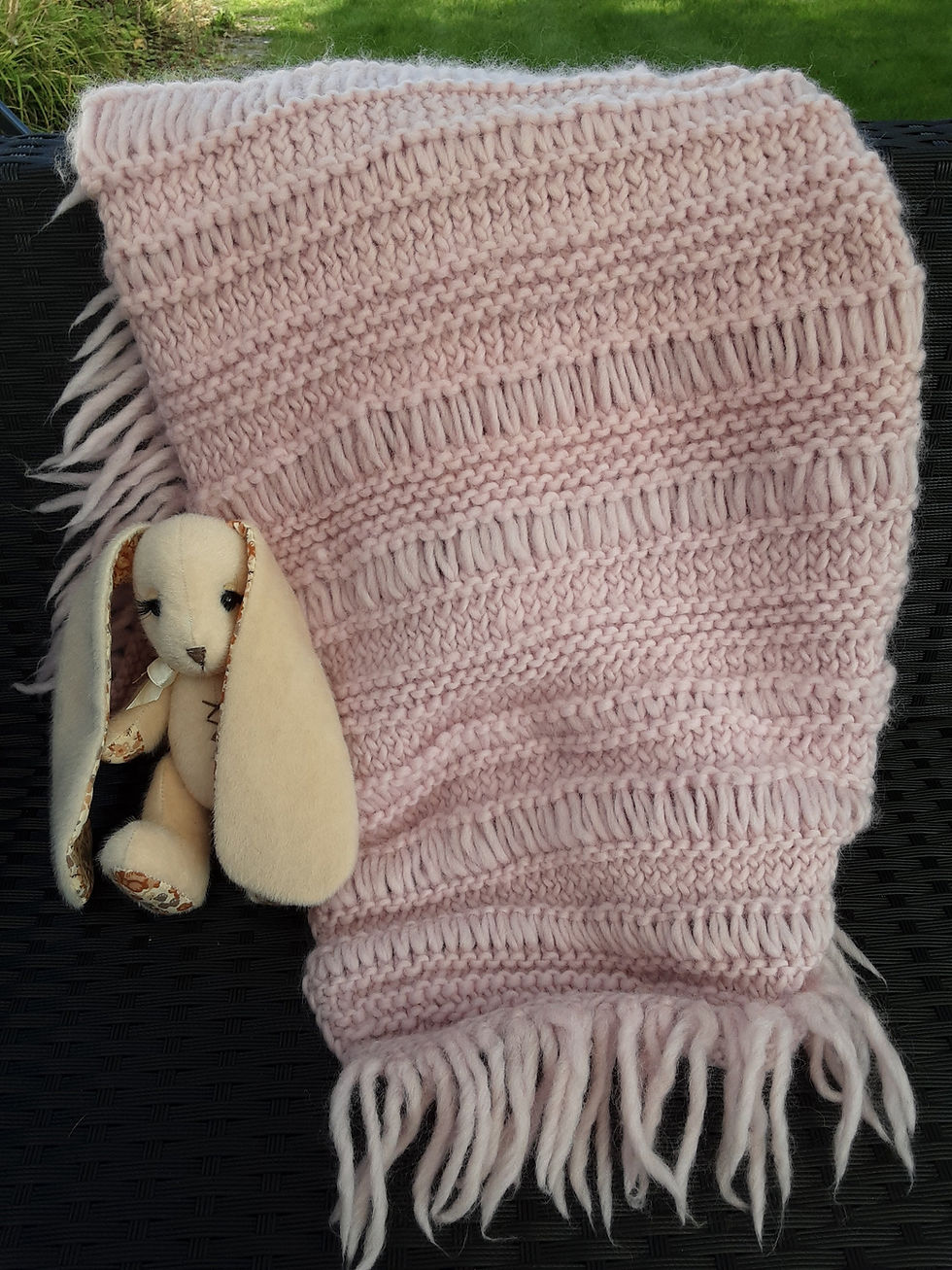 Miniature : Powder Pink Baby Boho Blanket