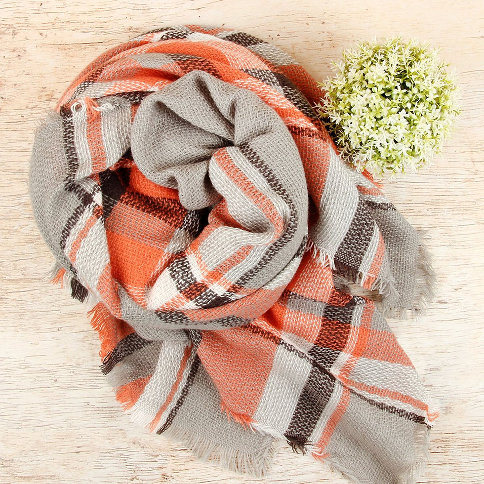 Miniatura: Blanket Fringed Scarf - Style 1