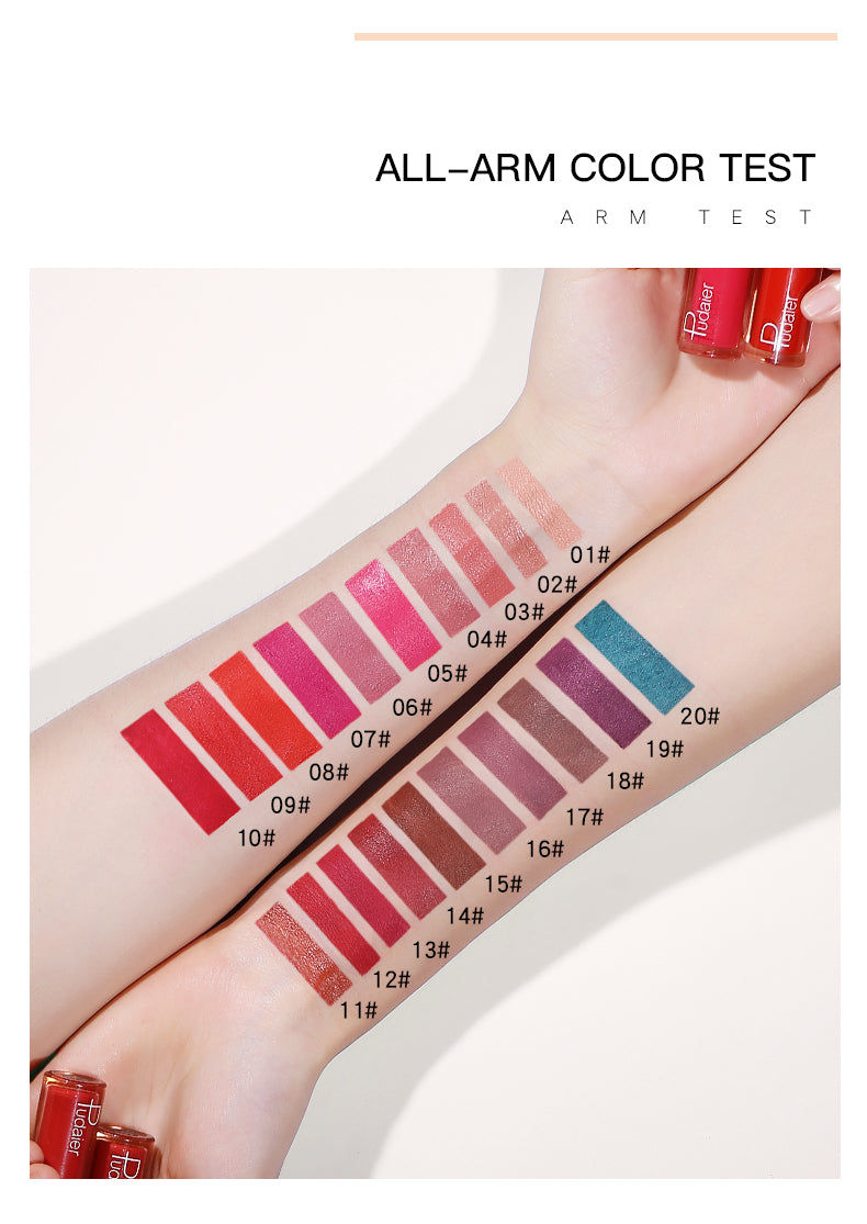 Miniaturbild: New Pudaier Duo Lip Liner & Matte Liquid Lipstick - Color #03 Brownish Red