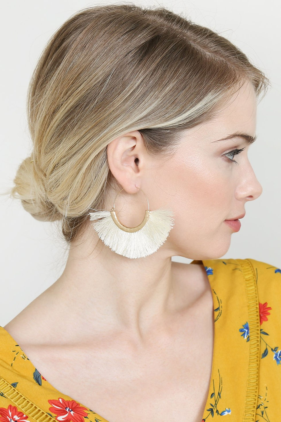 Miniatura: Tassel Fan Hoop Earrings
