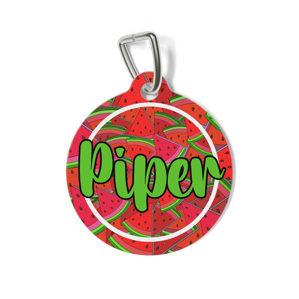Watermelon Wag Pet Tag