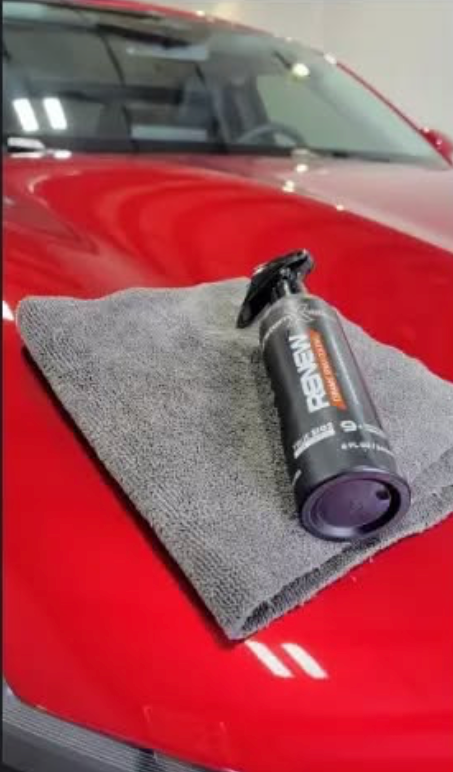 Glossy paint finish after ceramic coating treatment