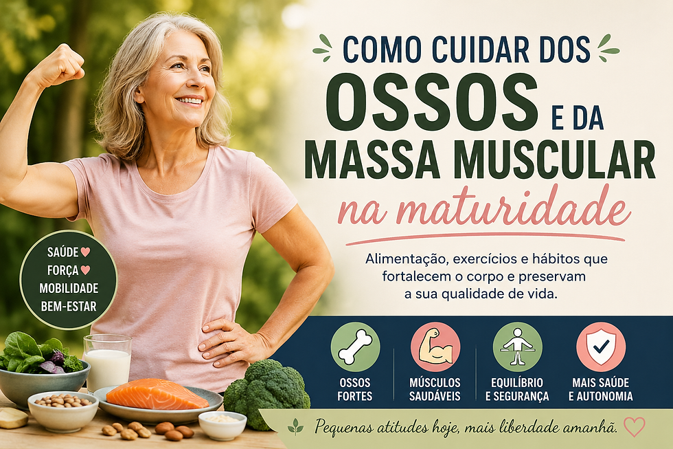 Como cuidar dos ossos e da massa muscular na maturidade
