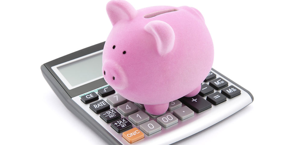 Sparegris på kalkulator