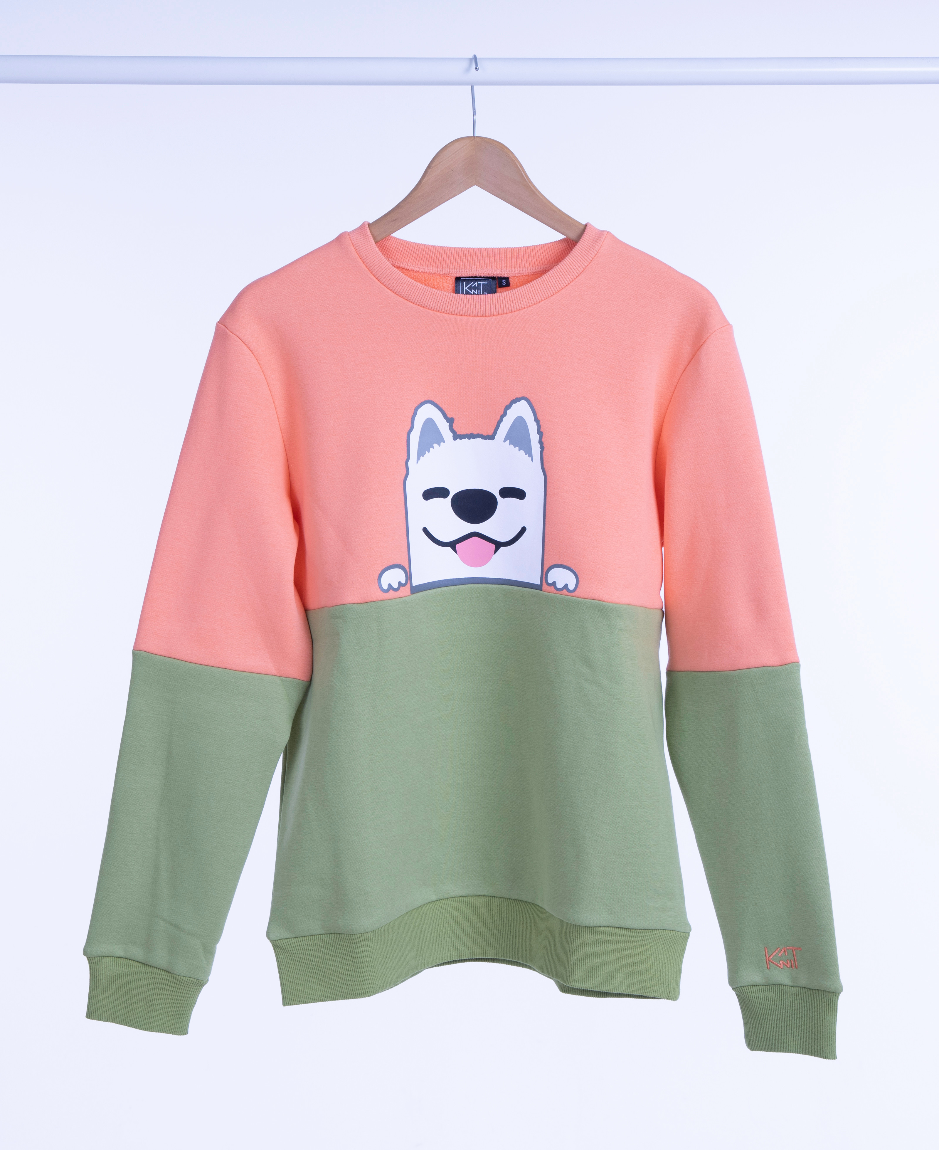 Womens Dog Boyfriend-fit Sweatshirt