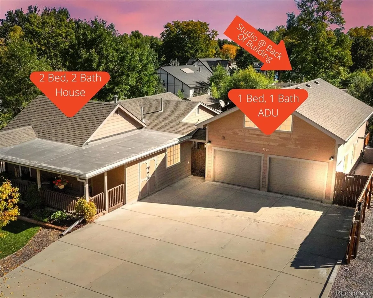 Front of home labeled