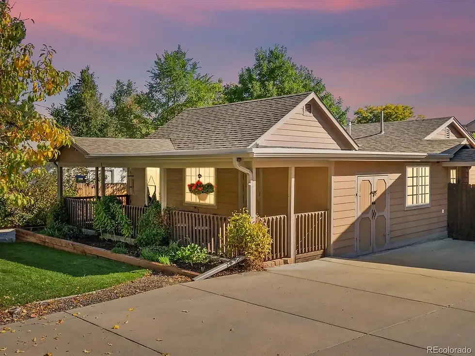 Twilight image of front of home