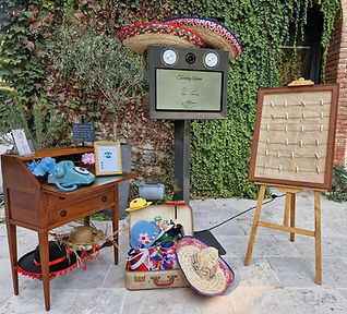 Instalation Photobooth avec valise accessoire
