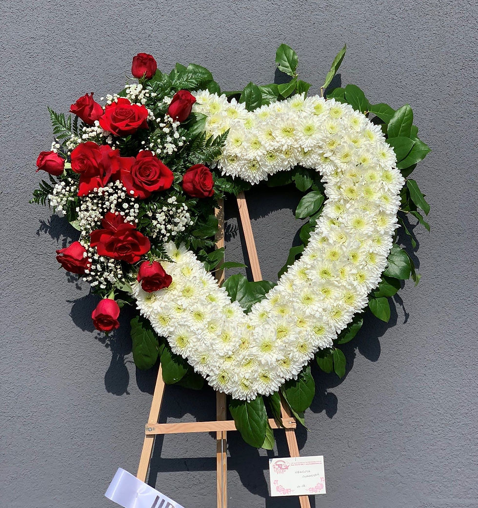 Roses & Daisy Open Heart