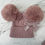 Thumbnail: Knitted Beanie Double Pom Hat & Mittens - Newborn-12 Months