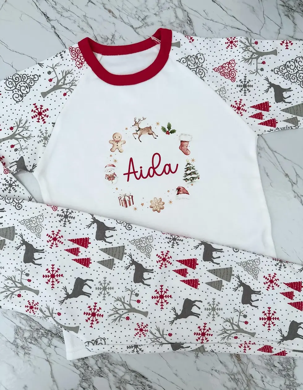 Personalised Kids Christmas Pyjamas
