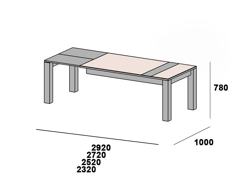 Miniatura: Mesa de Jantar - Desenho Técnico