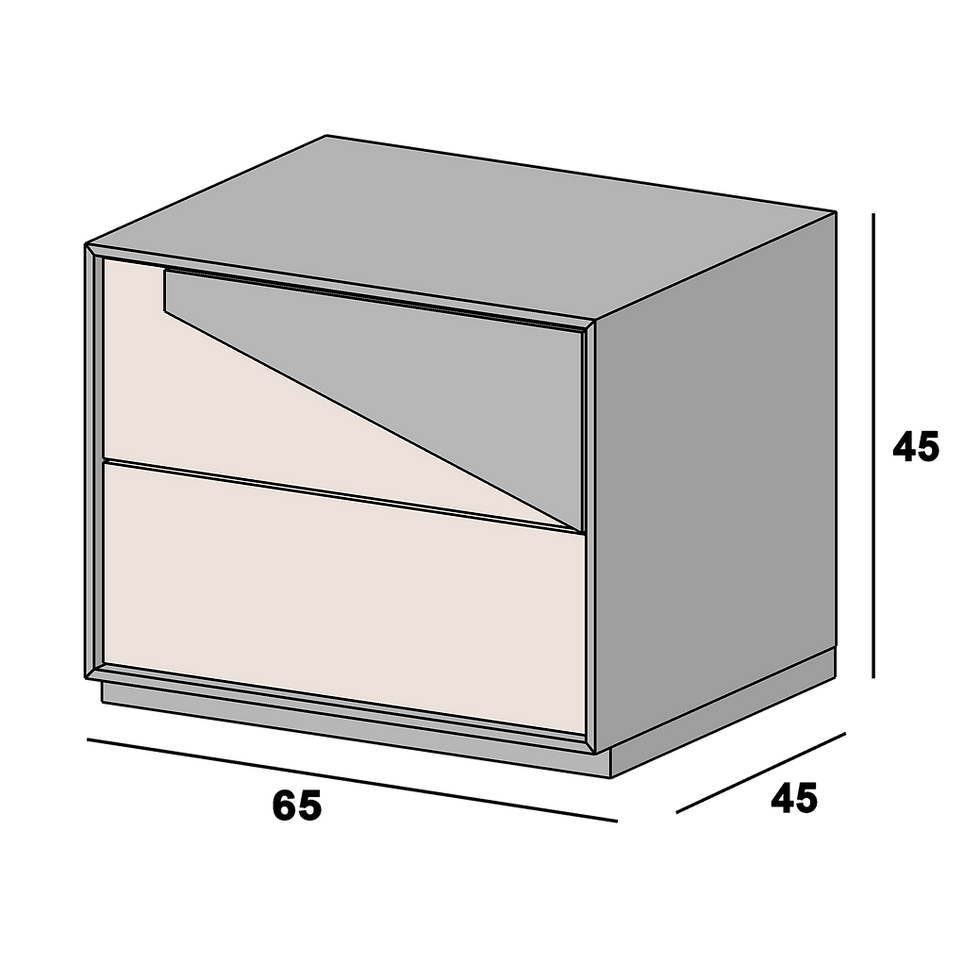 Miniatura: Mesa de Cabeceira - Desenho Técnico