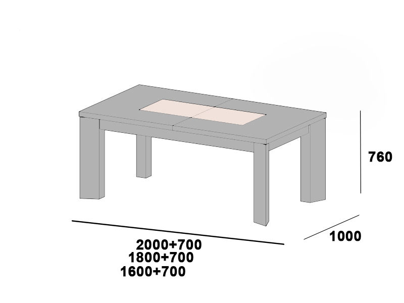 Miniatura: Mesa de Jantar - Desenho Técnico