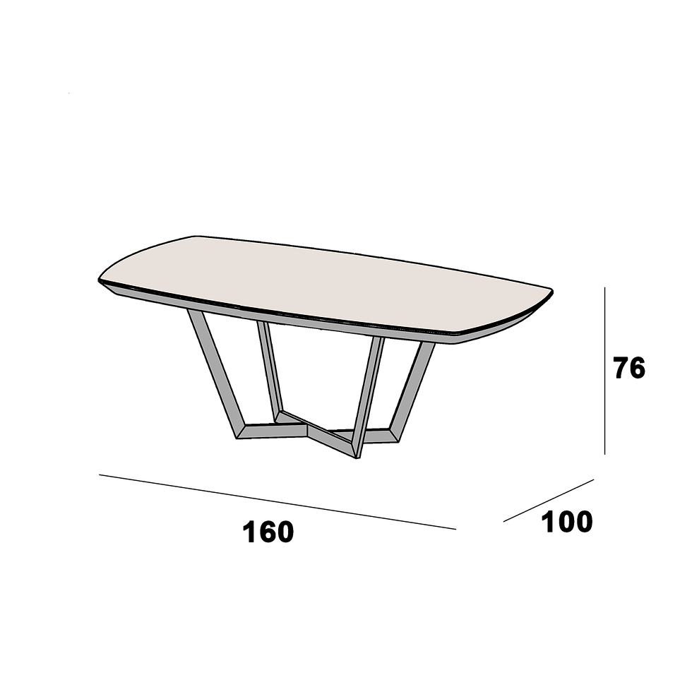 Miniatura: Mesa de jantar - Desenho Técnico