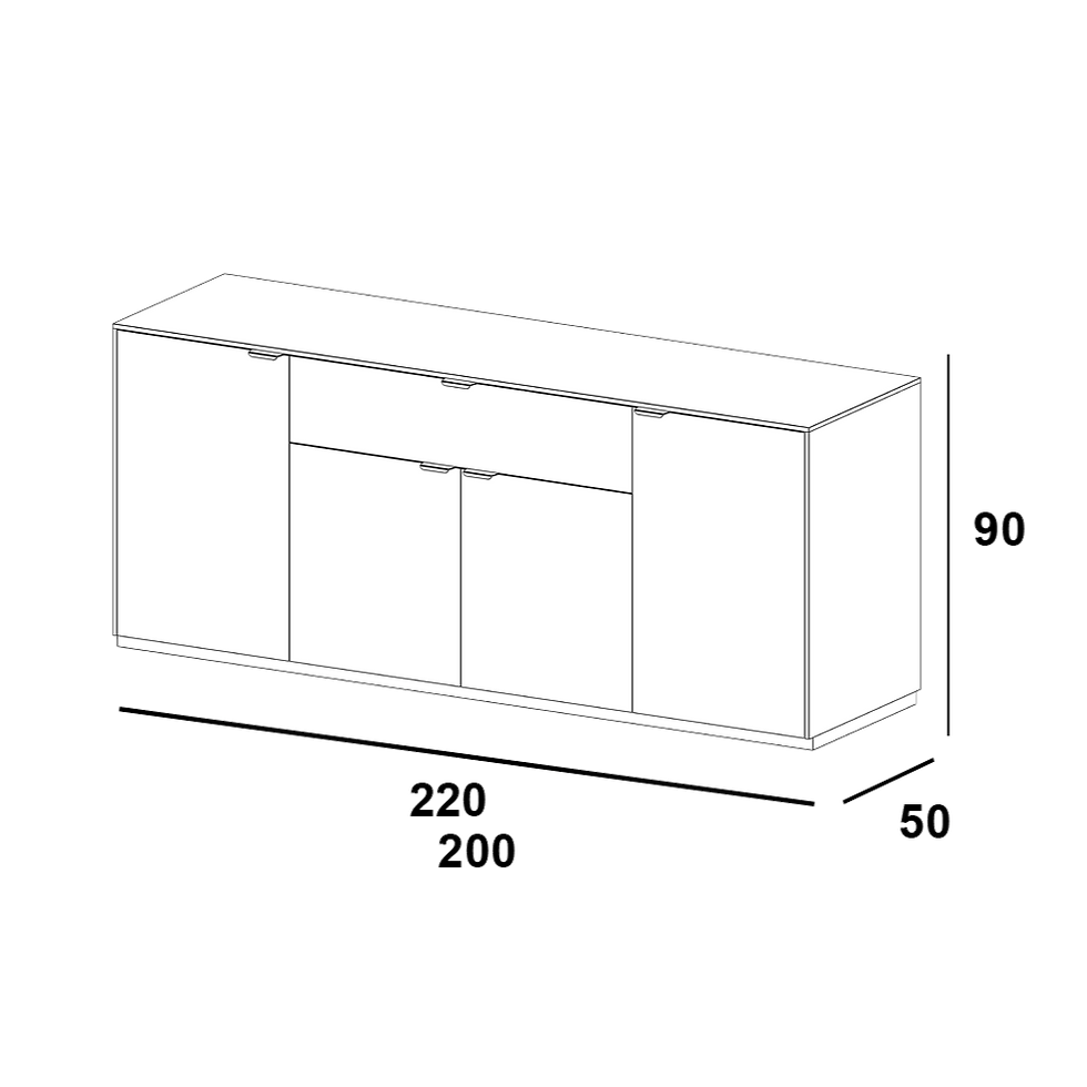 Miniatura: Aparador - Desenho Técnico