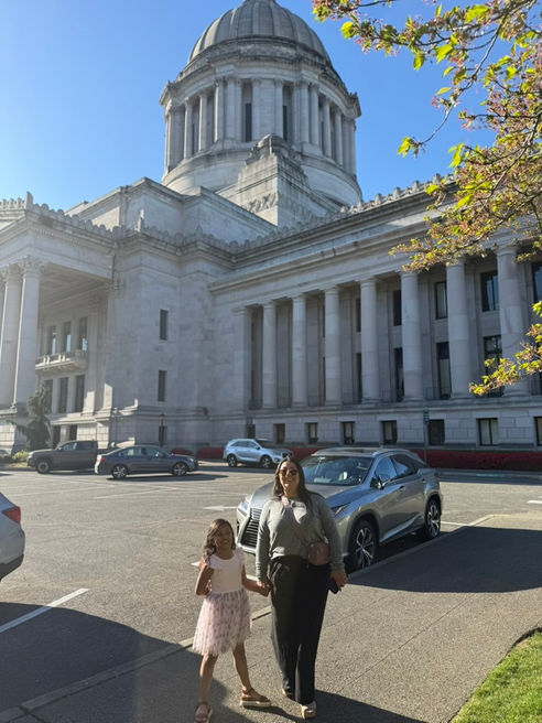 Taking our daughter to visit the incredible capital building