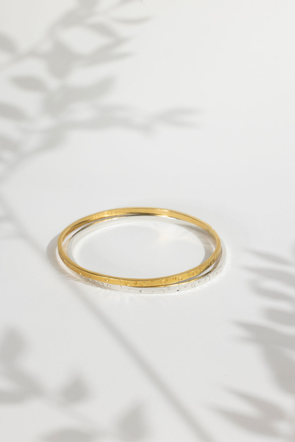 Chased bubbles bangles by Rebecca Oldfield Jewellery 