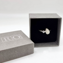 Rebecca Oldfield Breast Milk. Moonstone and sparkle effect sterling silver ring