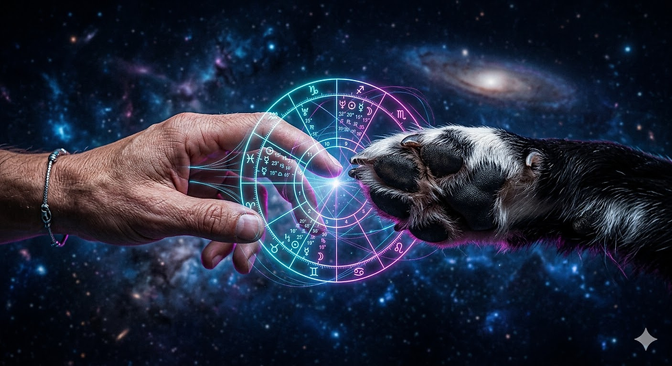 Compatibilité astrologique maître et chien : connexion énergétique et calcul du thème astral canin.