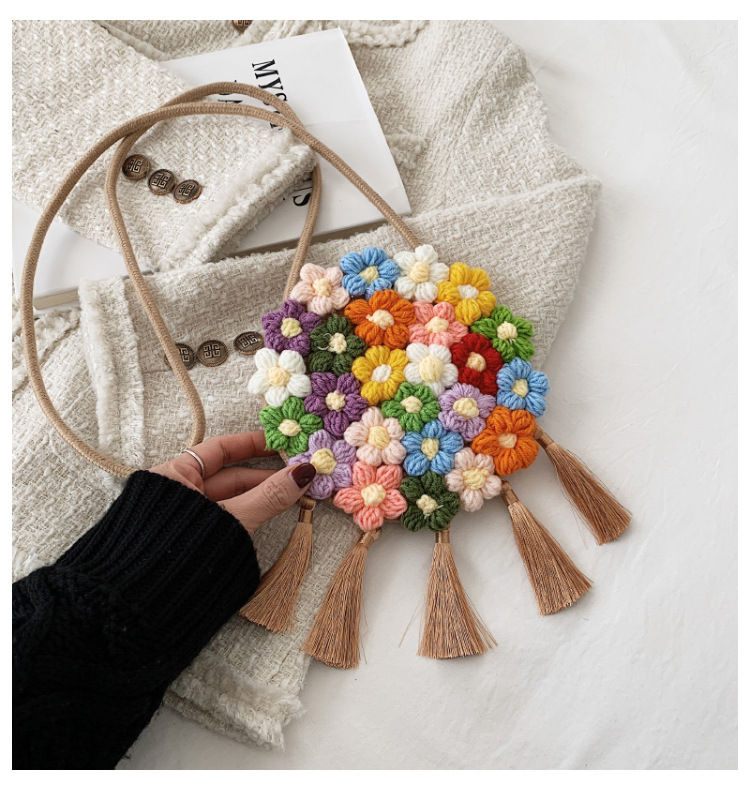 Thumbnail: Handmade tassel sunflowers minaudiere