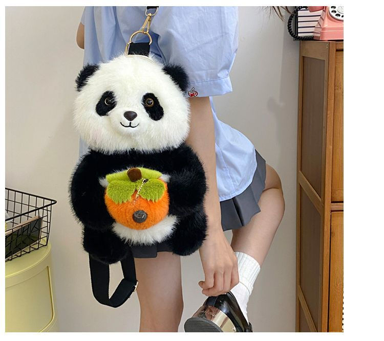 Thumbnail: Panda big  persimmon backpack