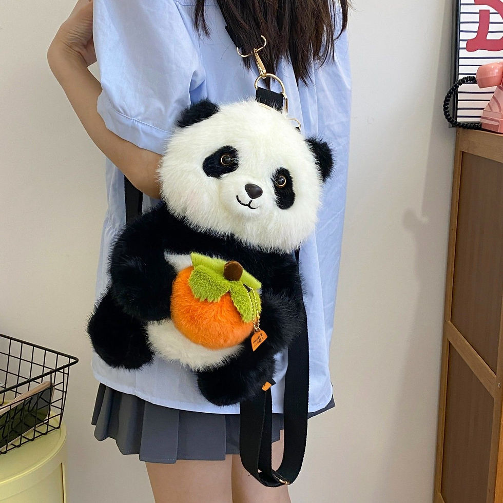 Thumbnail: Panda big  persimmon backpack