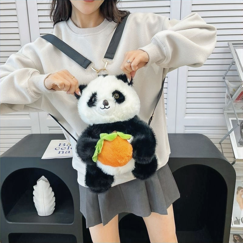 Panda big persimmon backpack