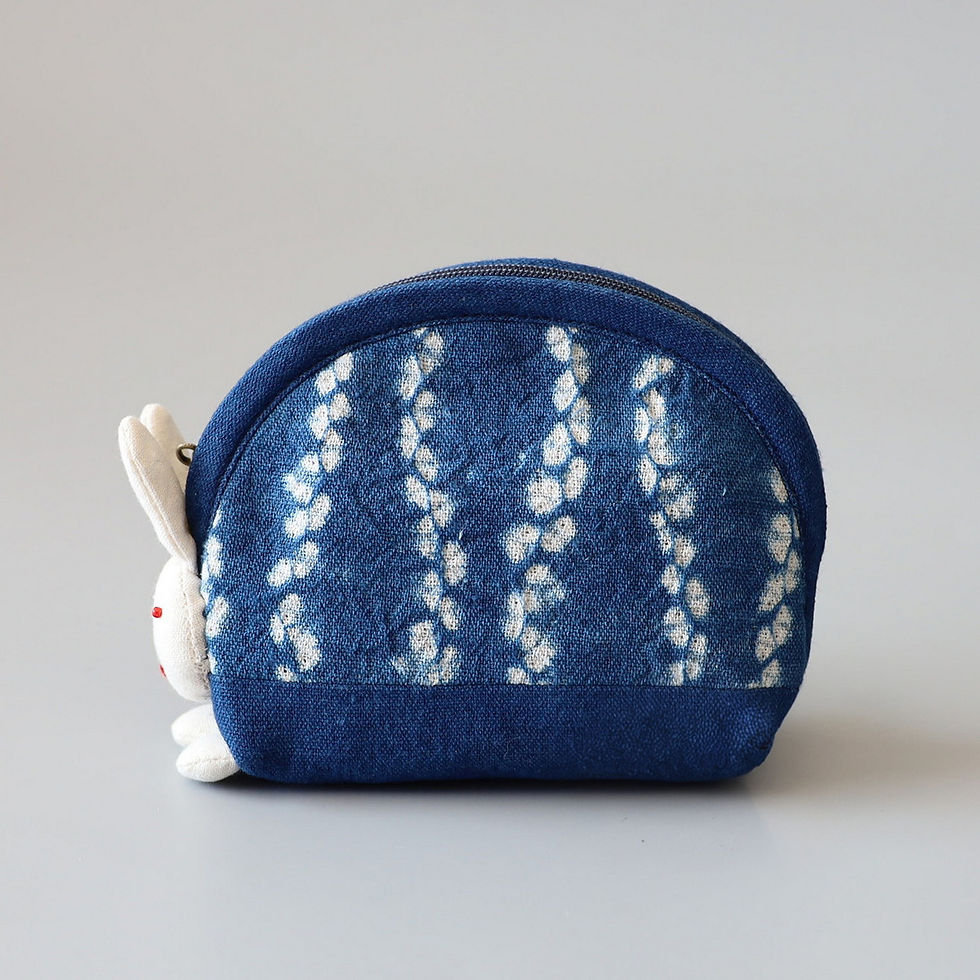 Thumbnail: Traditional Blue Wax Bunney and Ketty Change purses