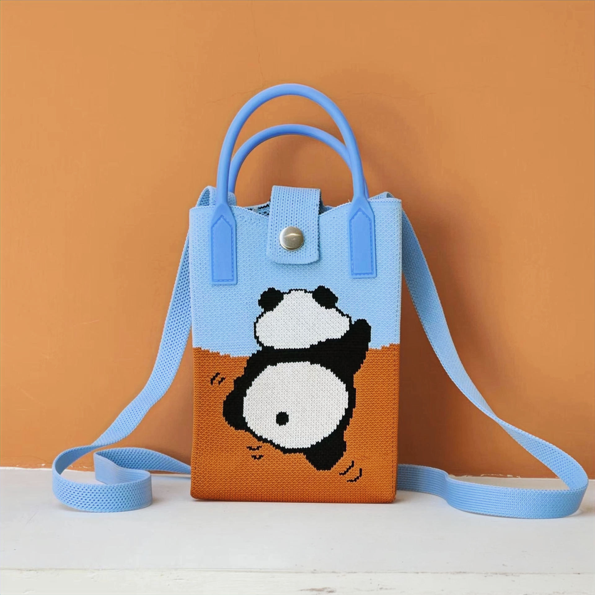 Panda say farewell back phone bag