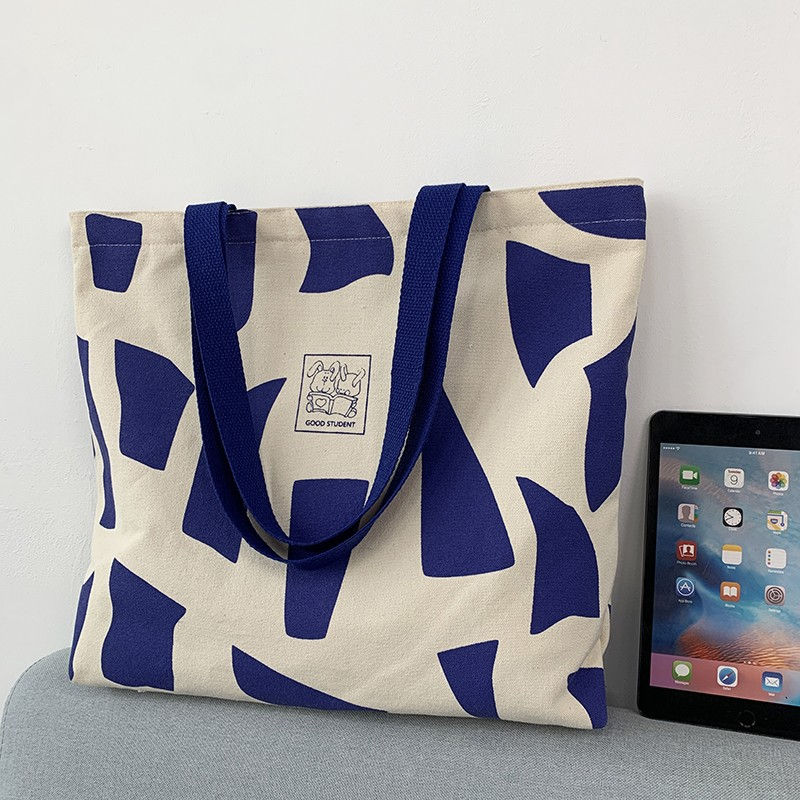 Thumbnail: Geometric Tote Fabric Bag