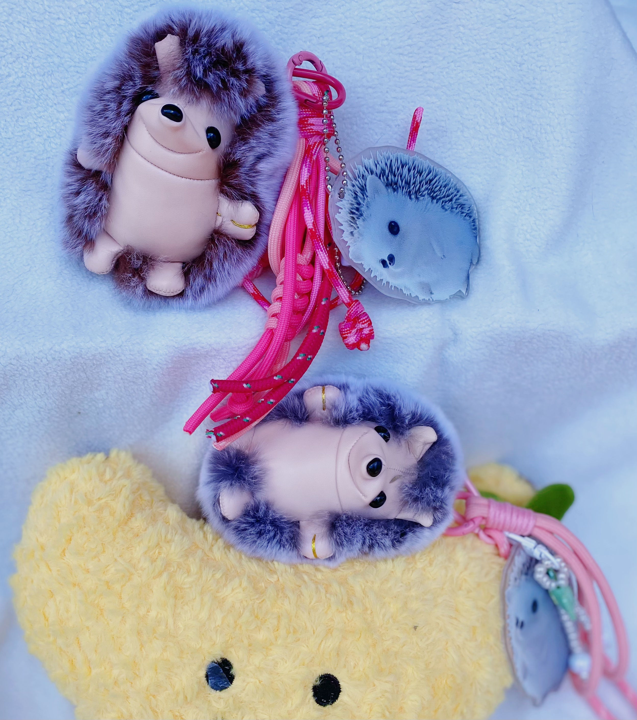Prickle Your Fancy! Adorable Furry Hedgehog Charm with Hedgehog Logo! 🦔💖✨