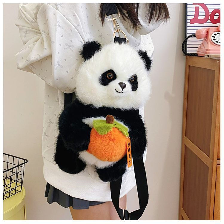 Thumbnail: Panda big  persimmon backpack