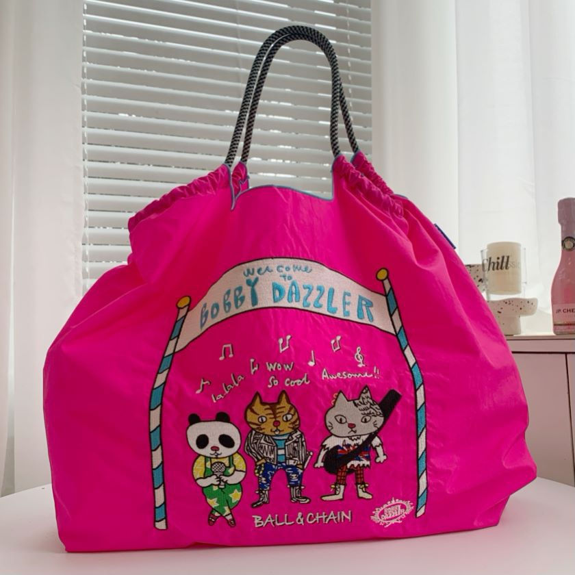 Large rose Pussy band embroidery bag