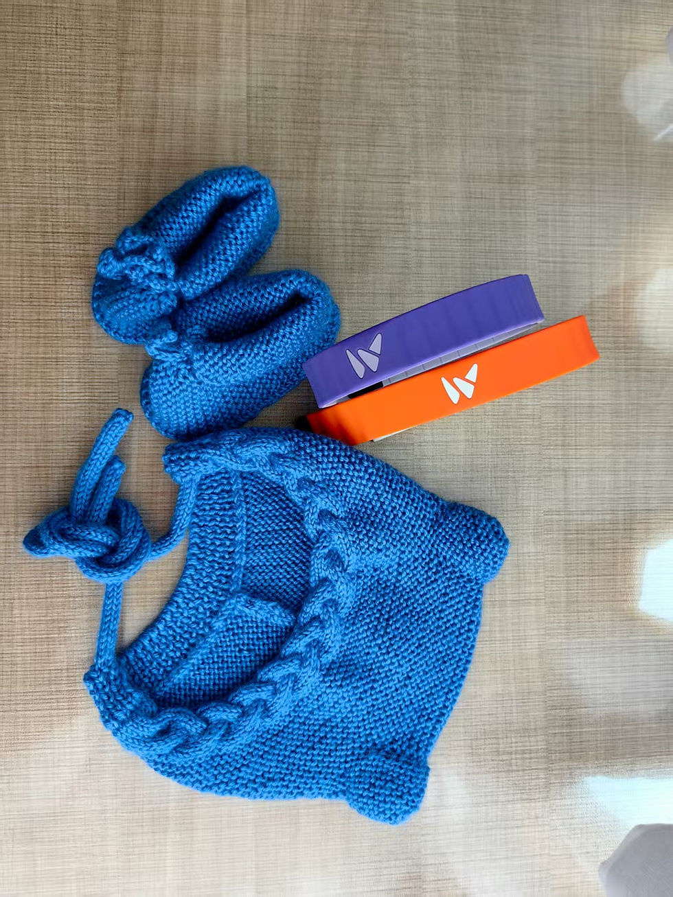 Thumbnail: ✨ Beloved Hand-Knitted Baby Gift Set! ✨ Adorable, Colorful Baby Hat & Booties