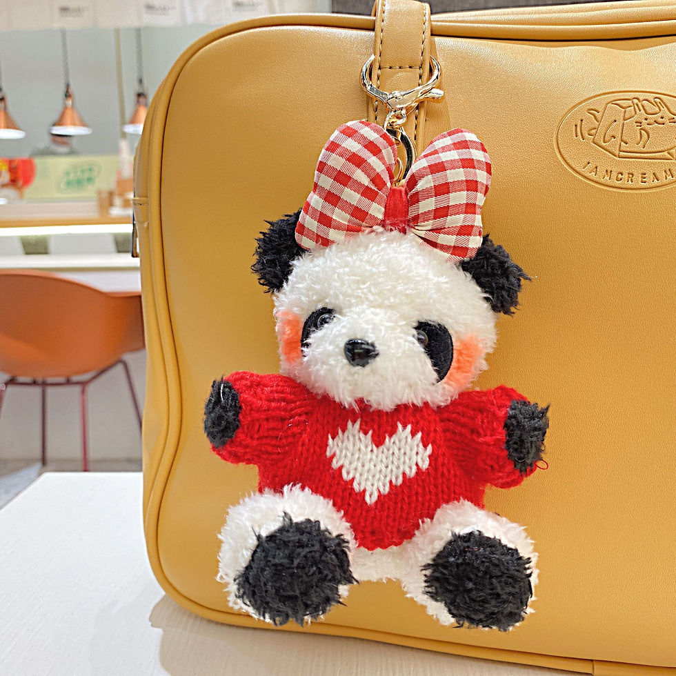 Thumbnail: Standout Brown happy panda handbag