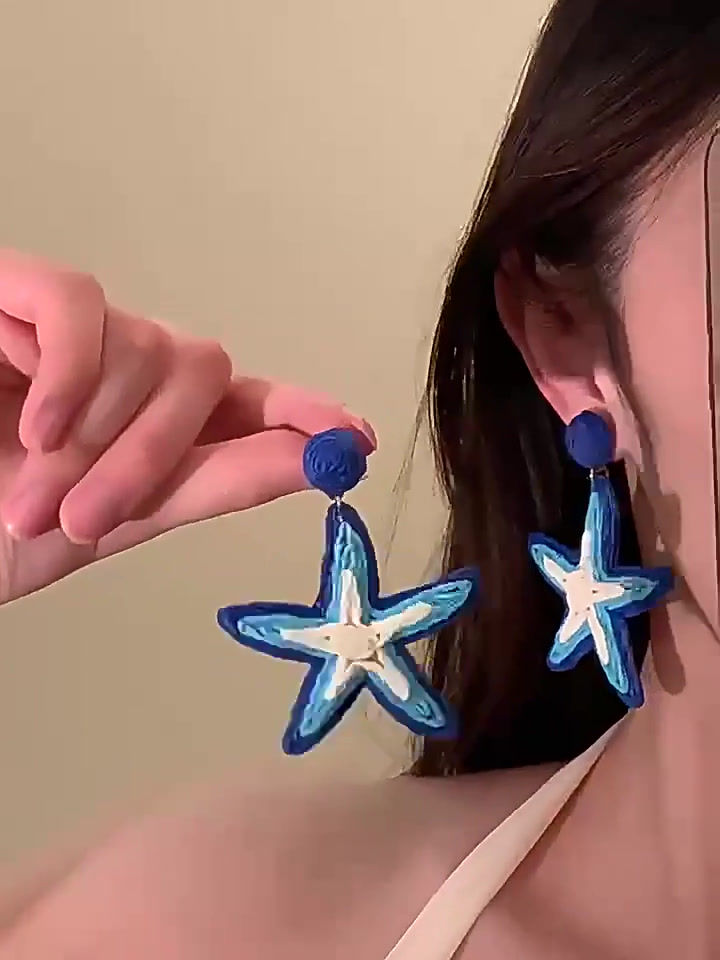 Thumbnail: Handmade Ocean Heart Earrings 🌊