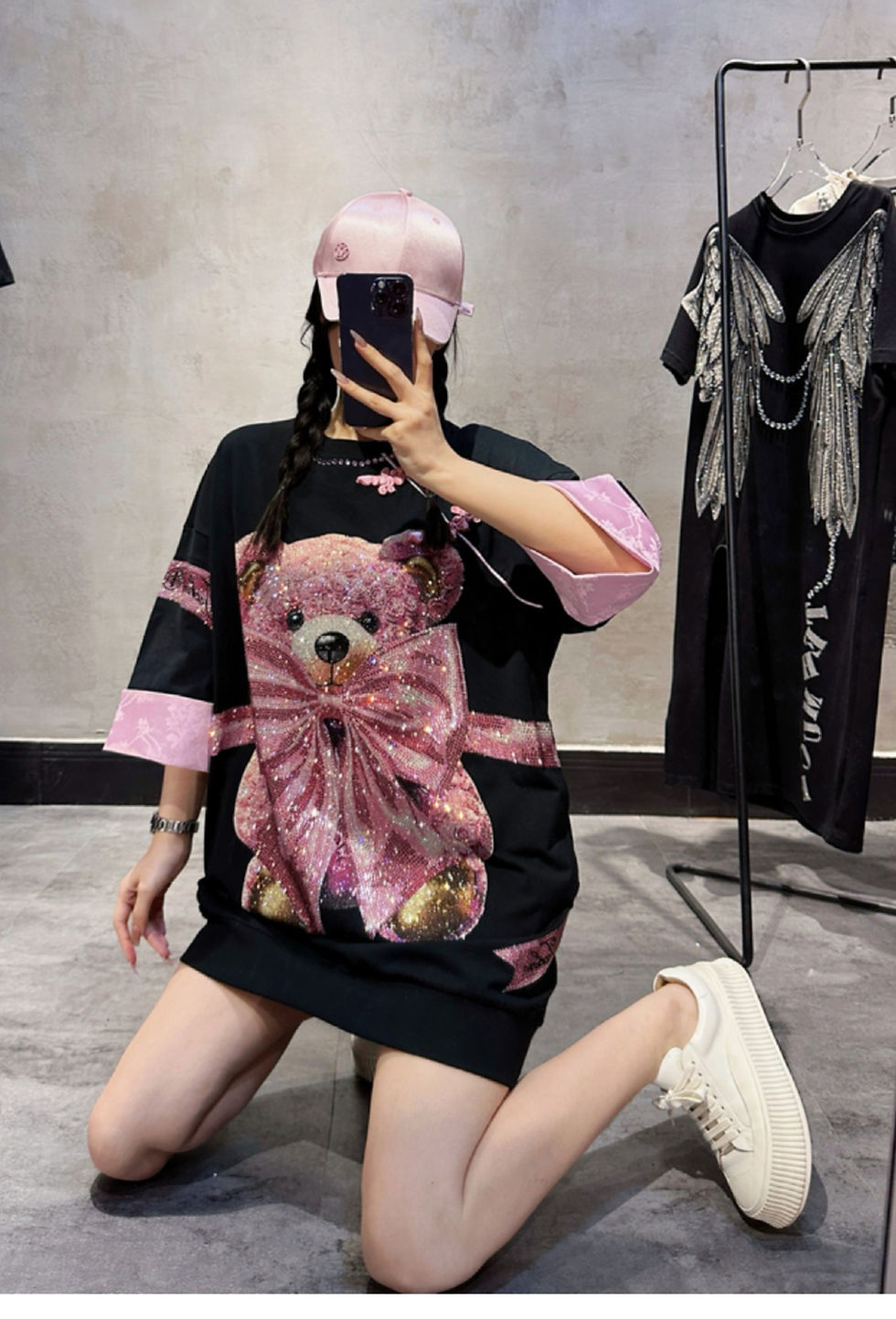 Diamond Pink Bear Summer Jacket