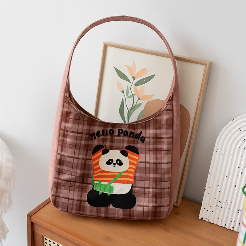 Standout Brown happy panda handbag