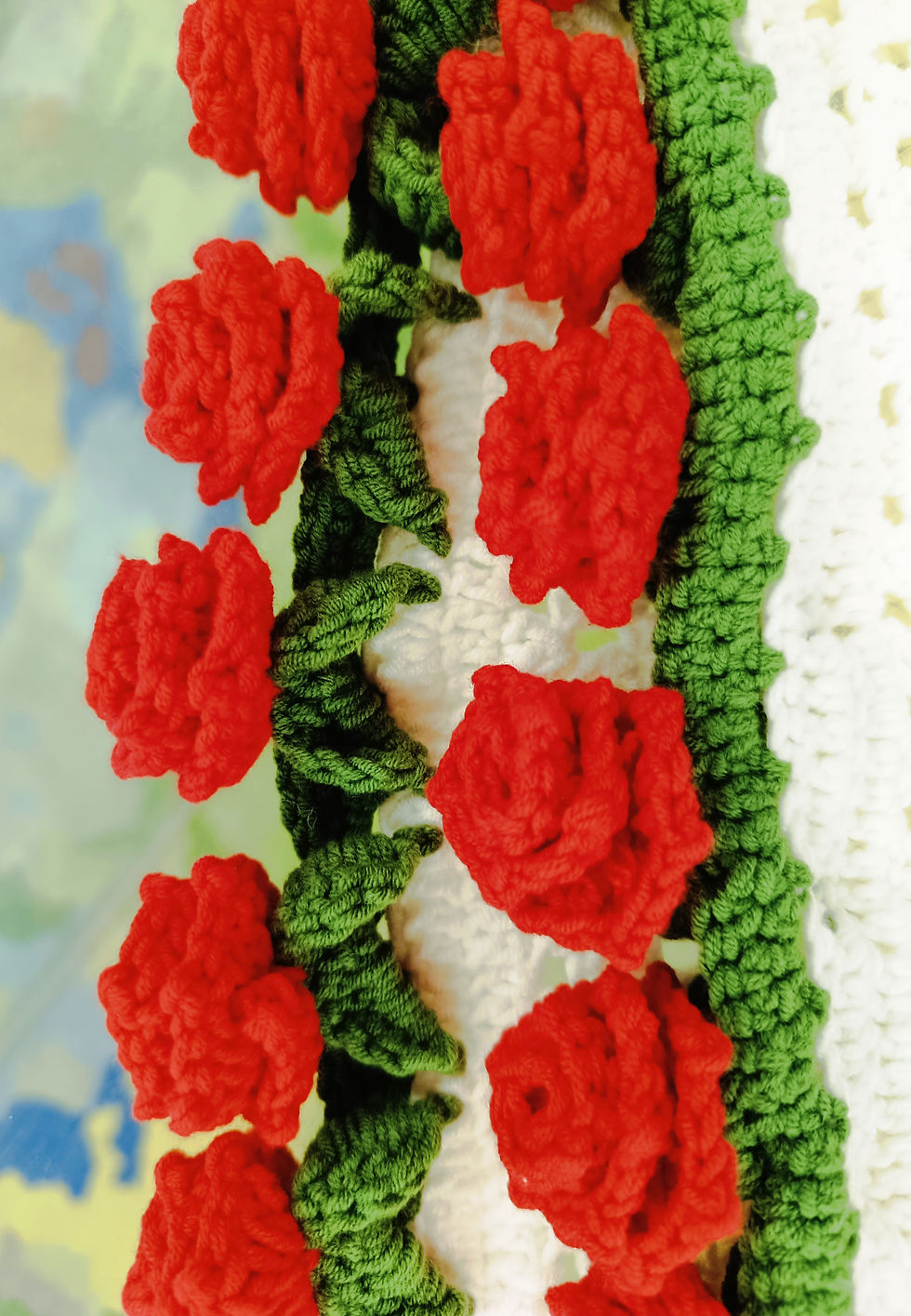 Thumbnail: 🌹 Exclusive Luka's Pandaland Handmade  Christmas Tablecloth & Shawl - 100% Wool