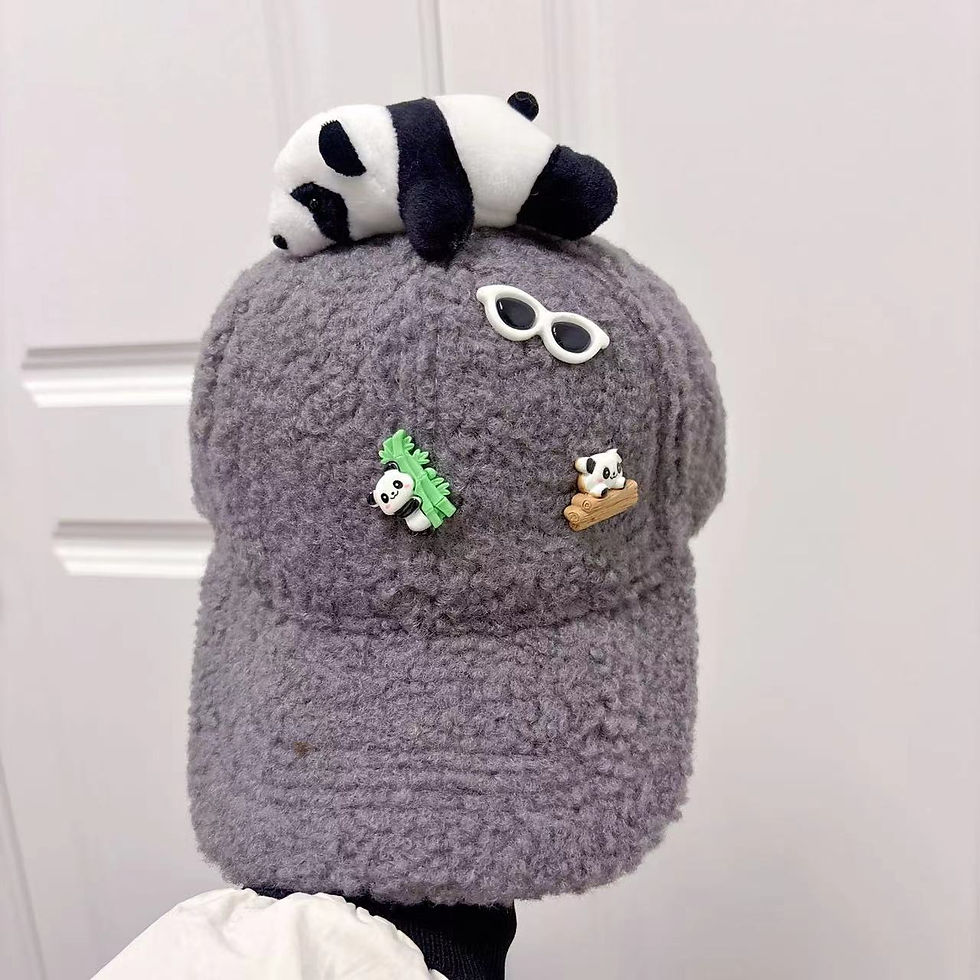 Thumbnail: Colorful Unisex Fashionable Cartoon Panda Woolly Spring and Autum  Baseball Cap