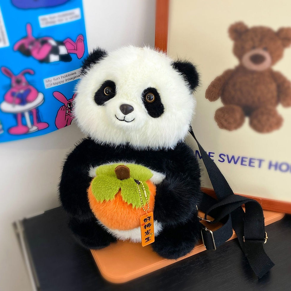 Thumbnail: Panda big  persimmon backpack