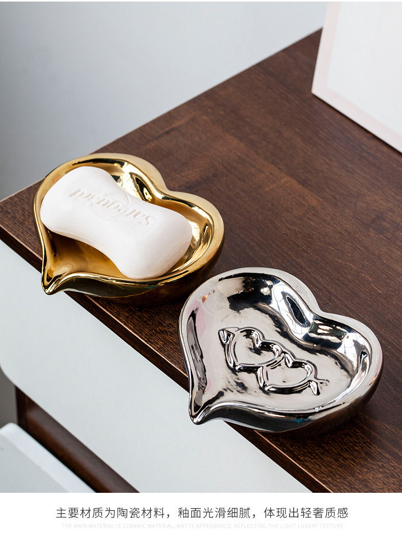 Thumbnail: Pink Heart Soap Holder paired with our secret handmade heart whitening soa
