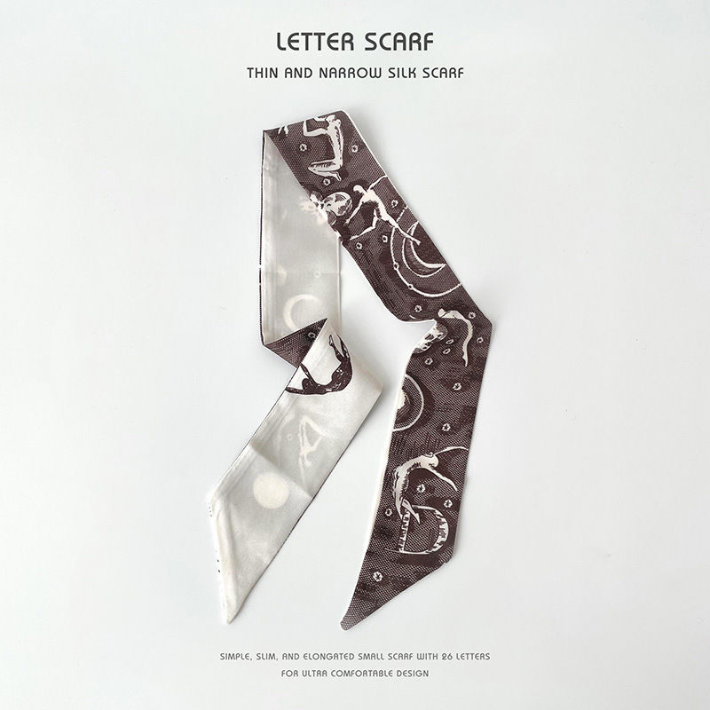 Thumbnail: Your Own Name Capital Letter Silk Scarf