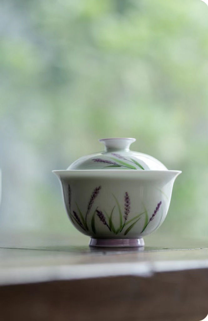 Thumbnail: Lavander  Light Purpure Handcrafted Tea Set