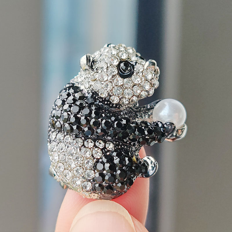 Thumbnail: One set of Satatday Panda with bloom & Sunday panda with peal brooches