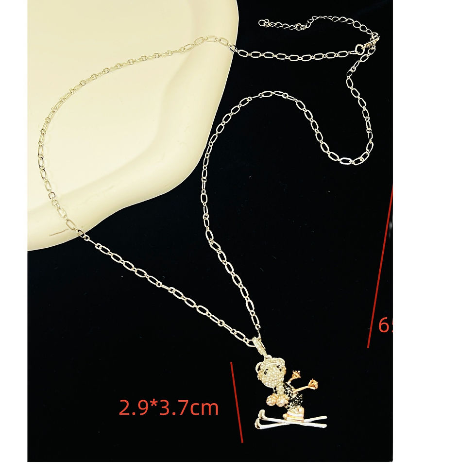 Thumbnail: Panda ski little diamond long necklace